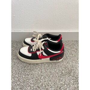 Nike Air Force 1 Shadow White University Red Black Retro DR7883-102 Womens 7.5